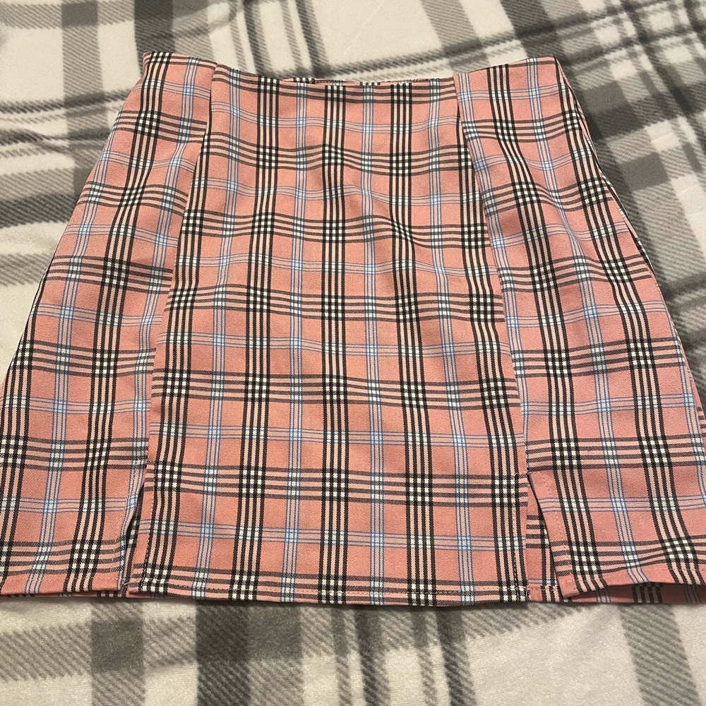 SHEIN plaid pink skirt, Women’s XS